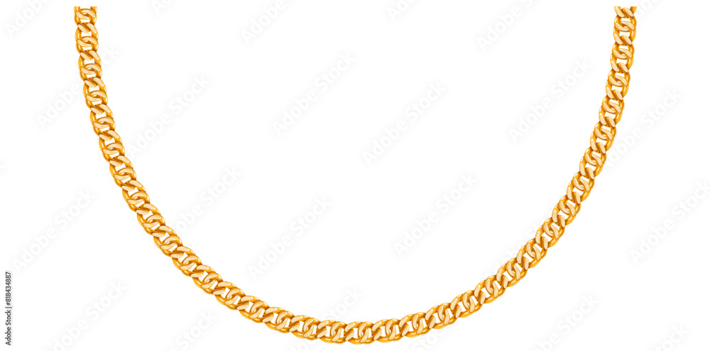 Drawing Style Of Stunning Gold Chain Isolated On White Background, Gold Jewelry Vector Illustration. Drawing Style Of Stunning Gold Chain Isolated On White Background, Gold Jewelry Vector Illustration.