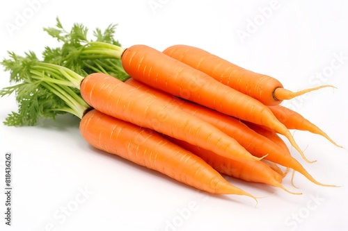 Carrots on white backgrounds. Fresh Carrots.