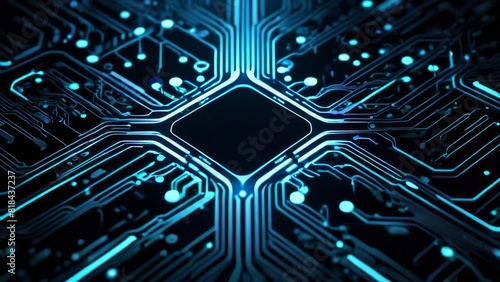 blue circuit board background