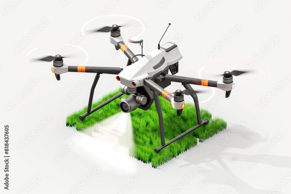 Vector graphics illustrate drone technology transforming tulip fields in 5G farming, enhancing soil health and eco friendliness Vector graphics illustrate drone technology transforming tulip fields in 5G farming, enhancing soil health and eco friendliness