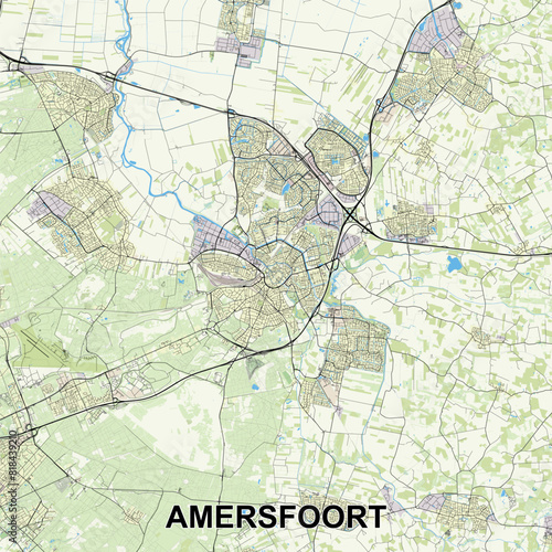 Amersfoort, Netherlands map poster art