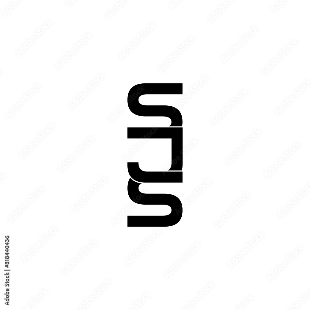 sjs initial letter monogram logo design sjs initial letter monogram logo design