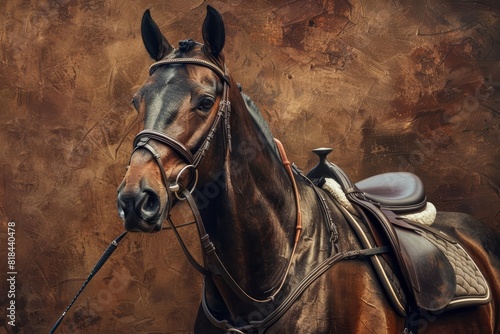 A horse in a jockeys uniform © JK_kyoto