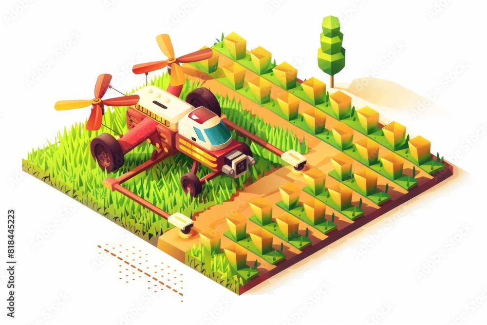 Efficient vegetable gardening utilizes drone technology for soil management and crop irrigation, focusing on sustainable farming