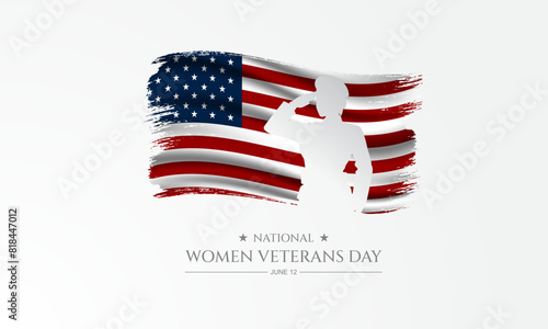Happy Women Veterans Day United States of America background vector illustration