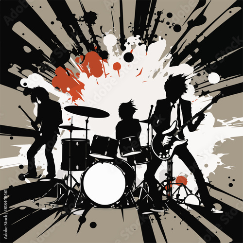 MUSIC BAND PLAYERS SILHOUETTE STYLE AND AI-GENERATED VECTOR FILES - VERY SUITABLE FOR YOUR NEEDS