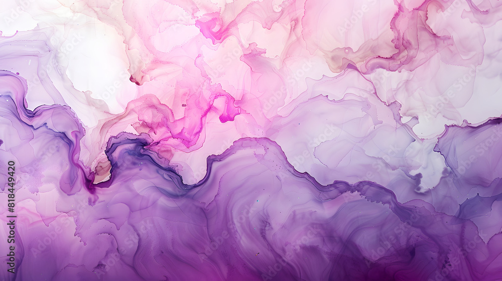 Flow texture background in pink and lilac colors. Liquid acrylic artwork with abstract mixing paint effect. Alcohol Ink divorce. Mixed paints for interior poster, design projects. Flow texture background in pink and lilac colors. Liquid acrylic artwork with abstract mixing paint effect. Alcohol Ink divorce. Mixed paints for interior poster, design projects.
