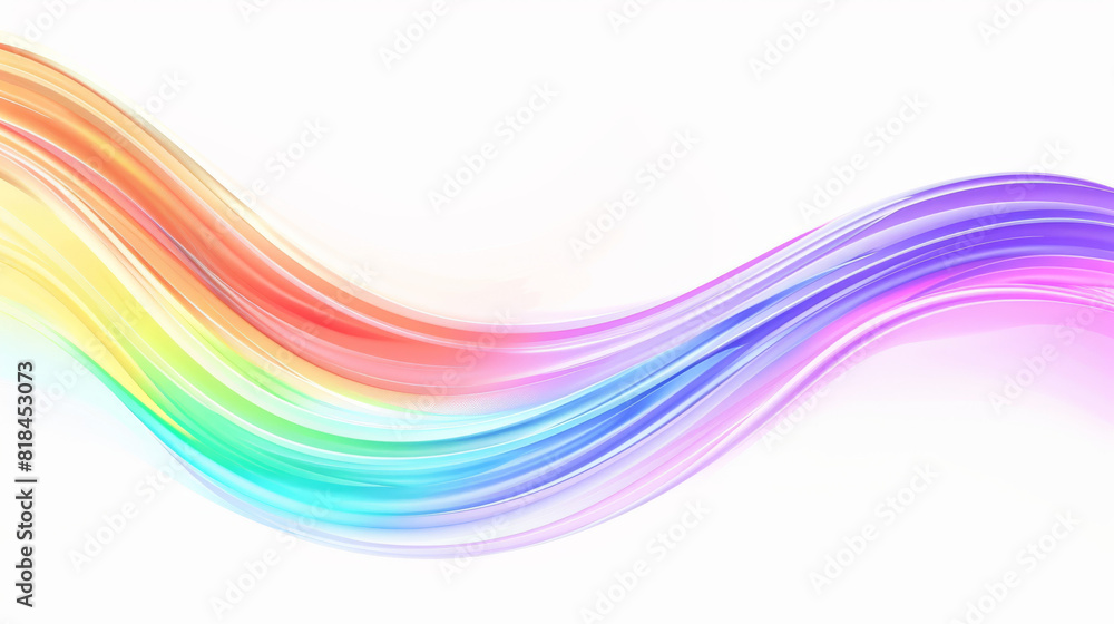 Subtle rainbow line icon across the top of a white background Subtle rainbow line icon across the top of a white background