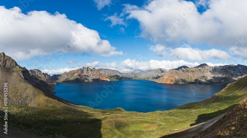 Perspective of the west slope of Changbai Mountain Tianchi