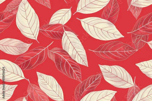 Seamless pattern image design with a leaf theme