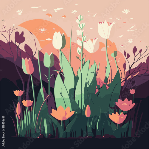 UNIQUE AND COOL BEAUTIFUL SPRING AND NATURE ILLUSTRATIONS AND AI-GENERATED VECTOR FILES - VERY SUITABLE FOR YOUR NEEDS