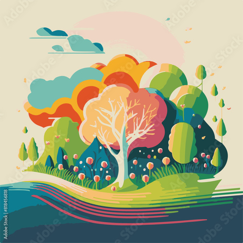 UNIQUE AND COOL BEAUTIFUL SPRING AND NATURE ILLUSTRATIONS AND AI-GENERATED VECTOR FILES - VERY SUITABLE FOR YOUR NEEDS