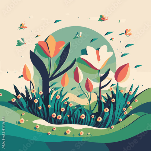 UNIQUE AND COOL BEAUTIFUL SPRING AND NATURE ILLUSTRATIONS AND AI-GENERATED VECTOR FILES - VERY SUITABLE FOR YOUR NEEDS