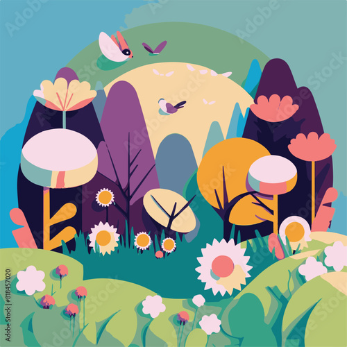 UNIQUE AND COOL BEAUTIFUL SPRING AND NATURE ILLUSTRATIONS AND AI-GENERATED VECTOR FILES - VERY SUITABLE FOR YOUR NEEDS