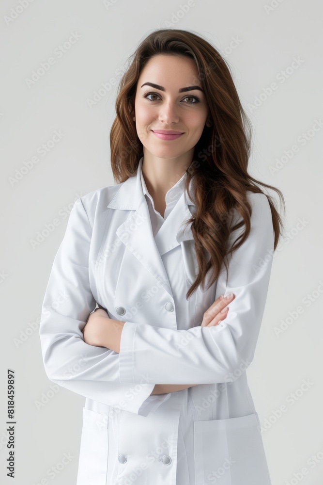 A Captivating Portrait of a Compassionate Blonde Female Doctor Beaming with Confidence and Empath A Captivating Portrait of a Compassionate Blonde Female Doctor Beaming with Confidence and Empath