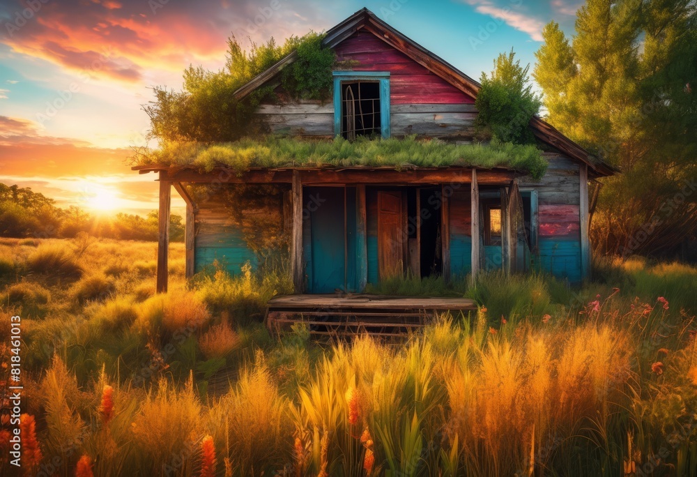 rustic old barn surrounded wildflowers field, rural, countryside, vintage, weathered, farm, meadow, wooden, quaint, nature, landscape, picturesque, serene rustic old barn surrounded wildflowers field, rural, countryside, vintage, weathered, farm, meadow, wooden, quaint, nature, landscape, picturesque, serene