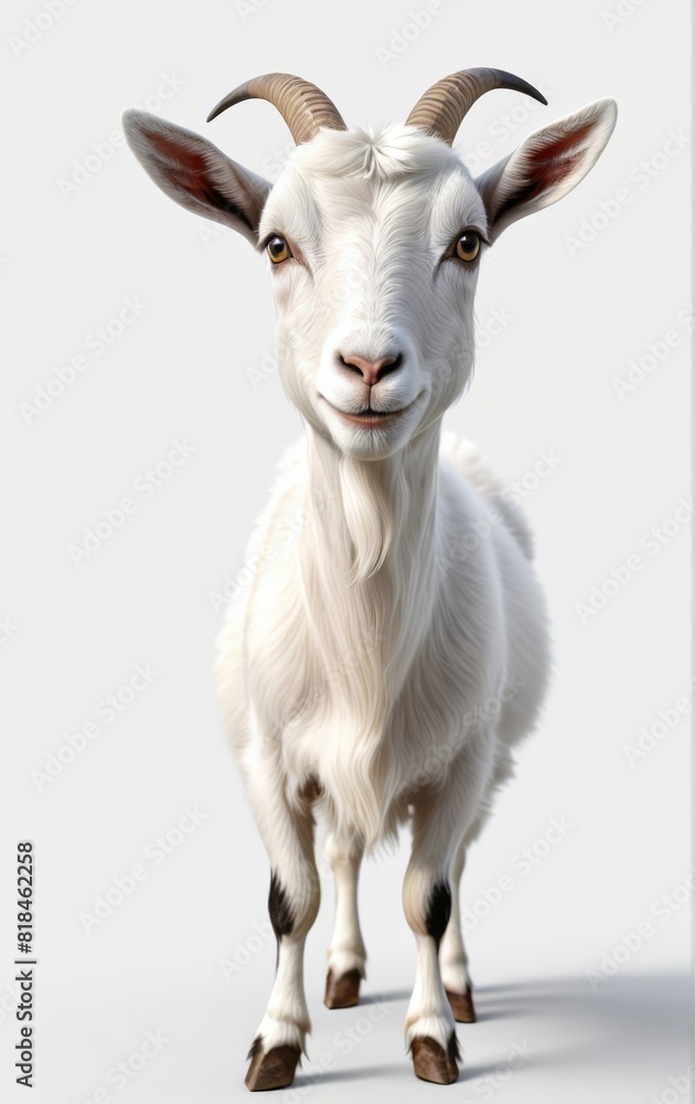 goat on white background goat on white background