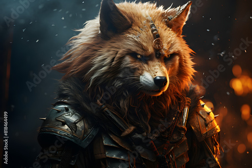Red Fox using Viking armor