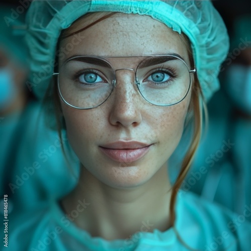 Portraits of a Compassionate Realist Woman Medic photo