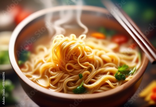 steamy close freshly cooked noodles bowl, hot, delicious, appetizing, meal, cuisine, tasty, savory, swirls, vapor, shot, wisps, soup, asian, pasta, twirls photo