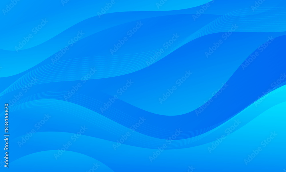 Fototapeta premium Engage viewers with the sophisticated abstract gradient wave design, a harmonious blend of striking blue hues. Elevate your digital footprint on websites, social media, and presentations