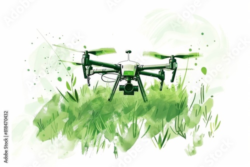 Modern agricultural drones employing smart technology enhance crop protection in arid farming landscapes with precision technology and drought resistance