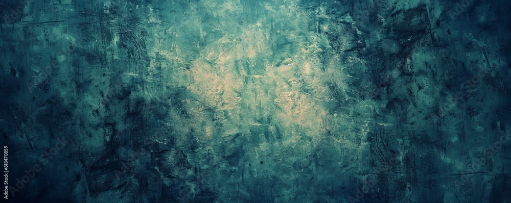 Teal grunge wall texture, abstract background