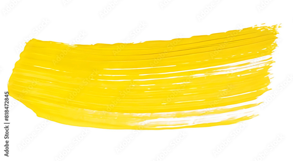 Yellow brush strokes on white paper	