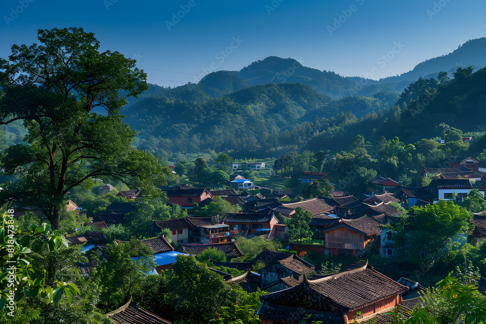 Timeless Charm of Xikou: A Scenic Tapestry of Hills, Grasslands, and Traditional Terracotta-Roofed Houses