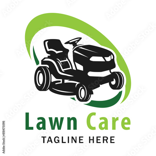 Lawncare logo design template, Lawn mower logo clipart. Suitable for landscaping business.