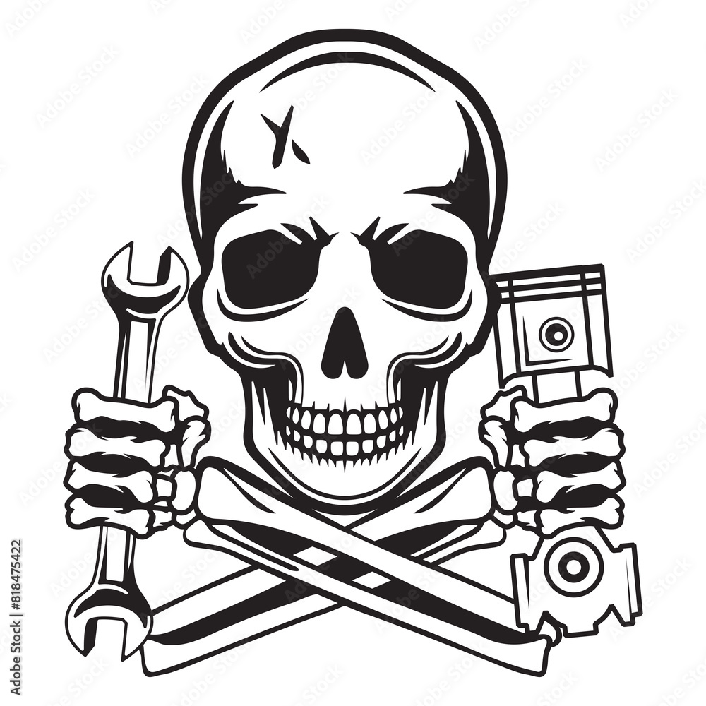 Skull mechanic logo design template, Hardcore mechanic logo clipart, for Cricut machines. Skull mechanic logo design template, Hardcore mechanic logo clipart, for Cricut machines.