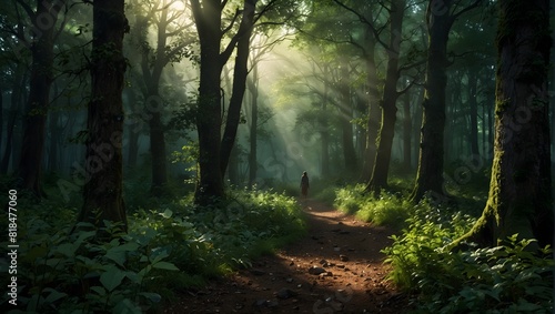 In a forest where green magic whispers through the leaves  a curious wanderer must unlock its secrets to save their enchanted homeland ai_generated