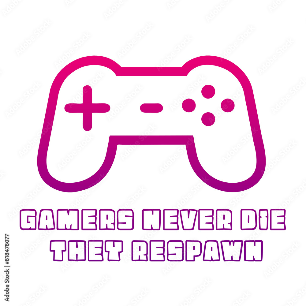 video game controller icon t-shirt design. png format video game controller icon t-shirt design. png format