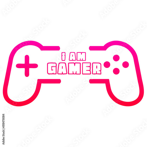 I am a gamer. video game controller icon PNG