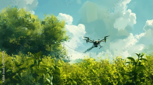 Drone technology in agricultural landscapes employs precision agriculture and unmanned aerial vehicles, enhancing smart farming with innovative aerial views
