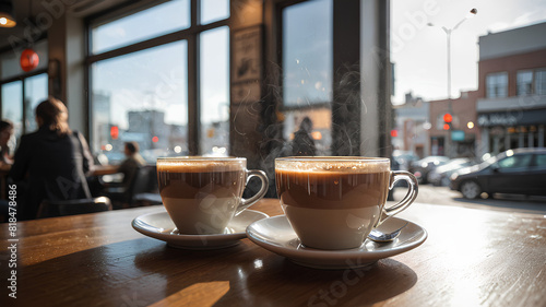 AI image generate view in coffee shop