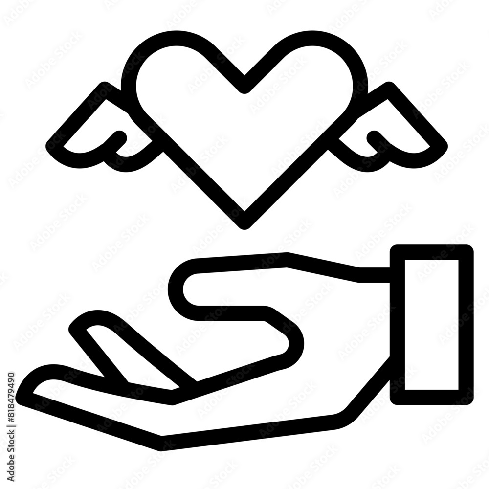 give heart line icon give heart line icon