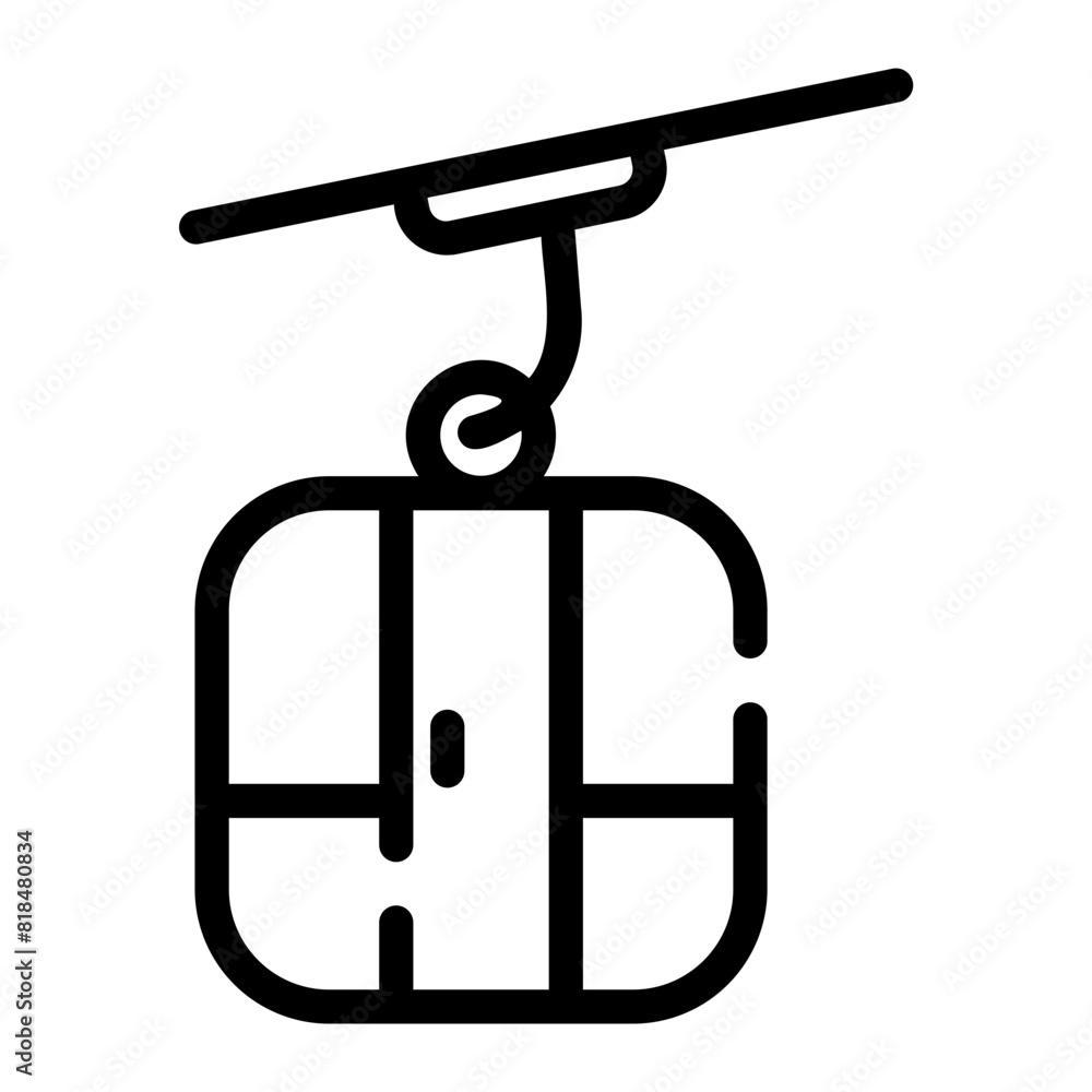cable car Line Icon cable car Line Icon