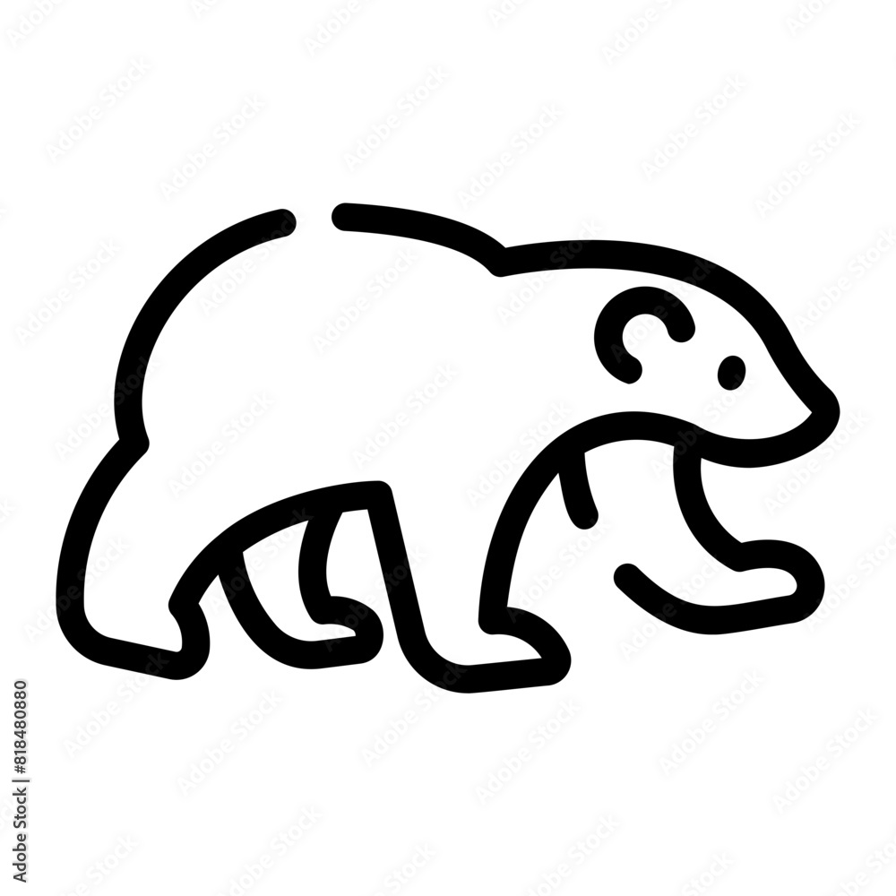 polar bears Line Icon