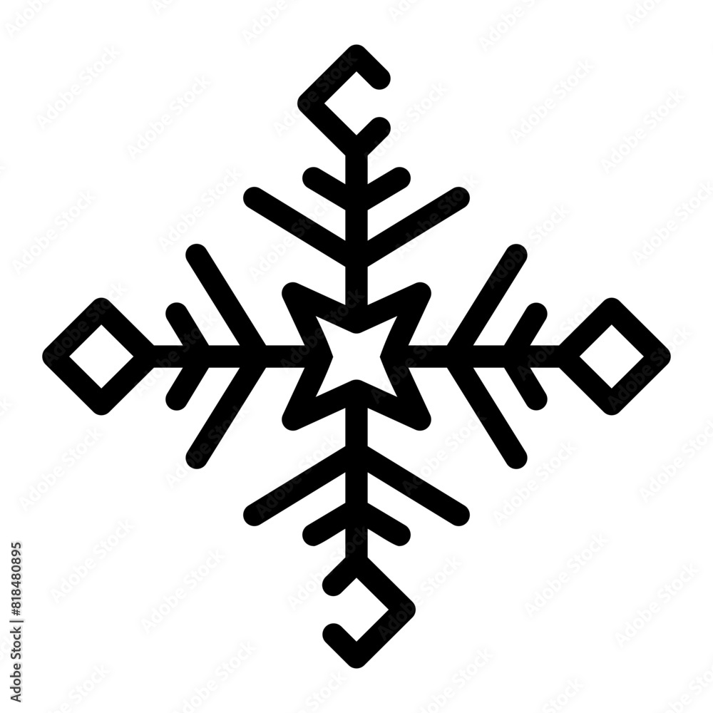 snowflake Line Icon