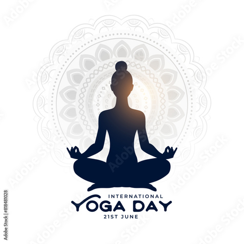 world yoga day mandala background for health and fitness