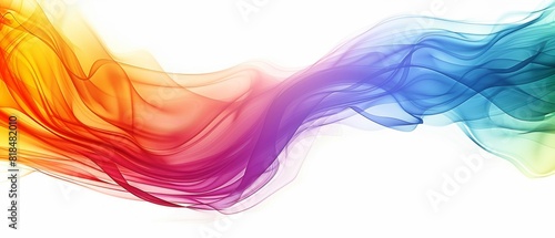 Tranquil Rainbow Wave Background with Copy Space for Design Inspiration