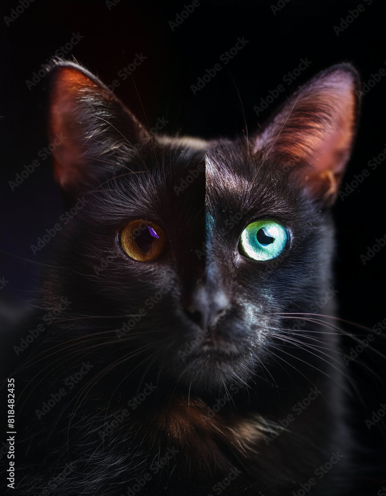 不思議な瞳の黒猫
