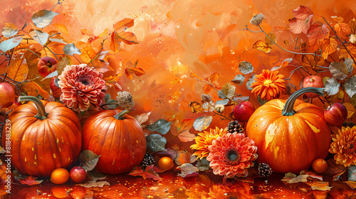 Bright background with beautiful thanksgiving