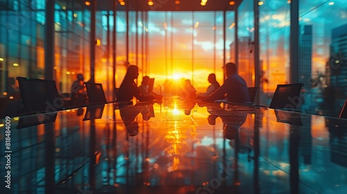 corporate people working together in the conference room of their office sharing idea and planning the business strategy of their company teamwork.illustration