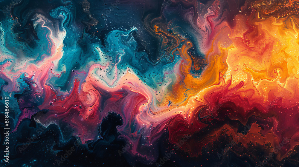 Vibrant Abstract Fluid Art with Swirling Colors Vibrant Abstract Fluid Art with Swirling Colors