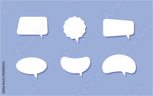 Set of speech bubble collection design template