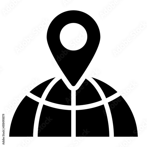 globe grid glyph icon photo