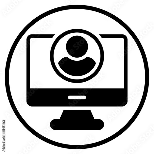 video call glyph icon