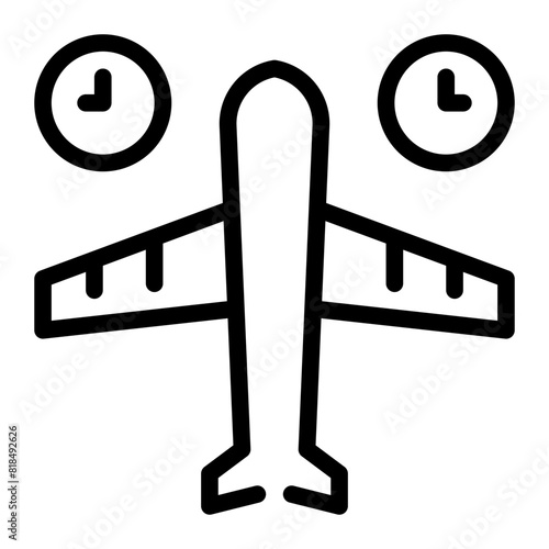 jet lag line icon